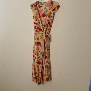 Mango floral wrap dress